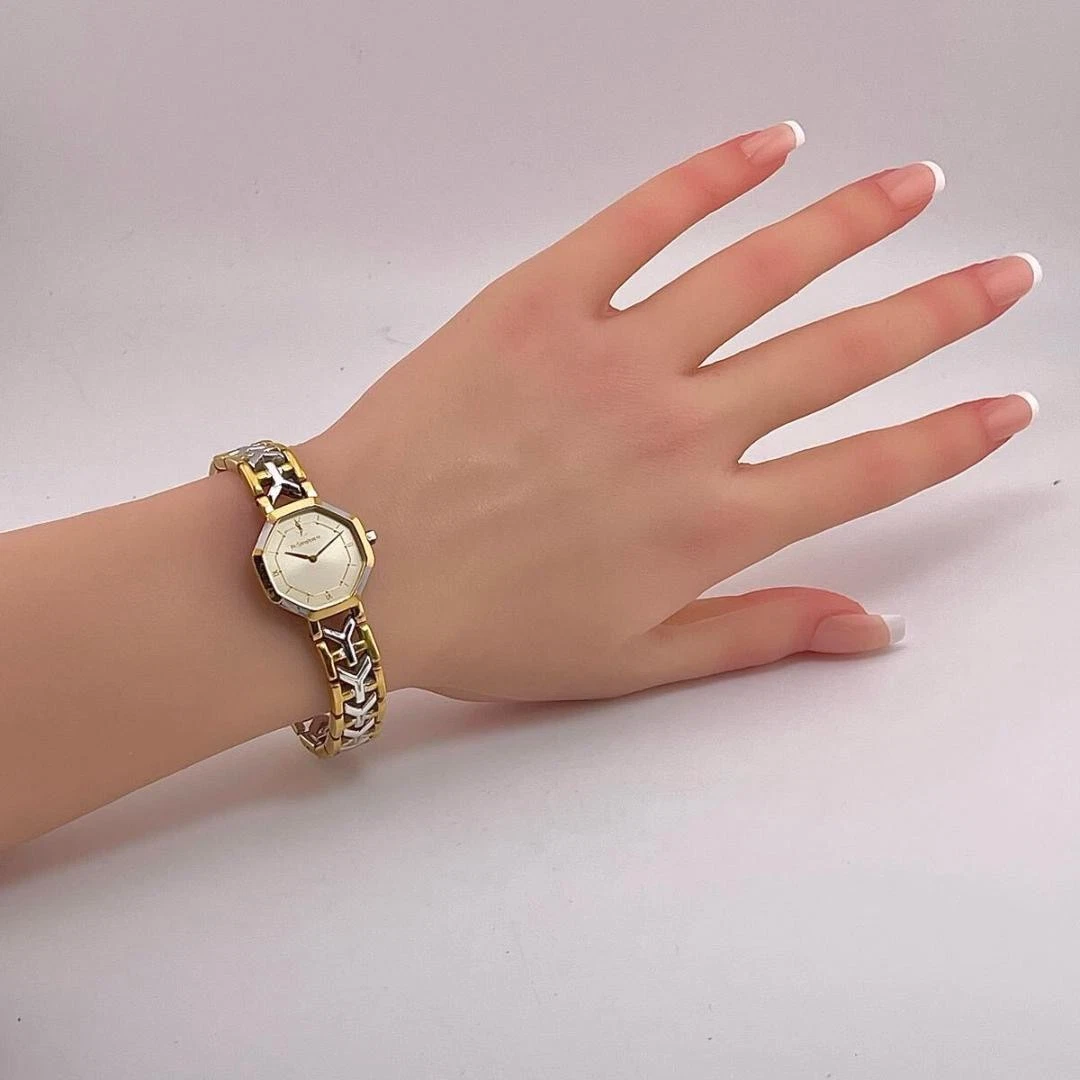 SAINT LAURENT (YSL) Orologio Yves Saint Laurent Ottagono Oro Romano YSL Donna Quarzo AB Condizione