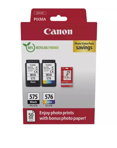 Canon PG-575 / CL-576 Original Tintenpatronen für Pixma TS3550i