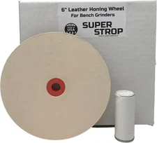 6" Pro Sharpening Supply Leather Honing Wheel Fits 6 in. Bench