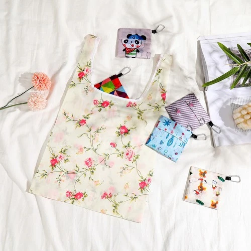 5 Pack Shopping Bags?reusable Grocery Bags Foldable Shopping Bags Cloth Bags