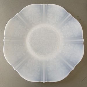 Opaque 10.25” Vintage Macbeth Evans Serving Plate White American Sweetheart