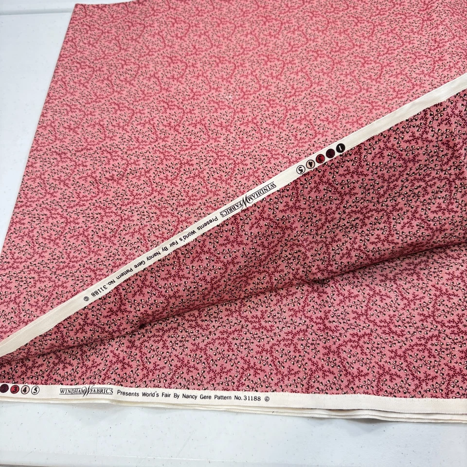 Windham Acolchado Tela Rosa Floral Algodón Feria Mundial Nancy Gere 31188 43x110 Foto 4 de 4