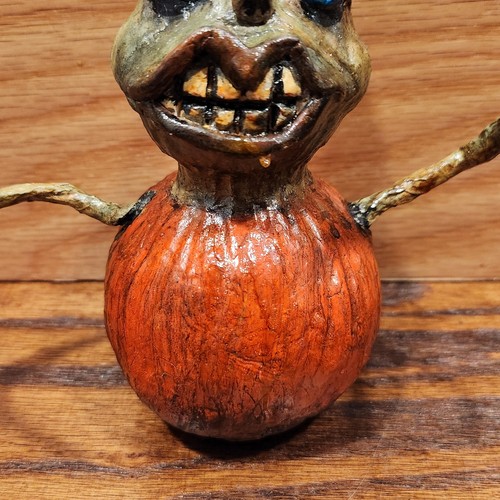 RAR Vintage Halloween Zellstoff Pappmaché bemalt Kreatur Monster Kobold - Bild 5 von 14