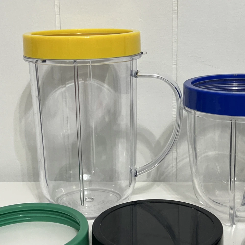 Magic Bullet Accessories Lot Replacement Cups, Lids, and Rings - Image 2 of 4