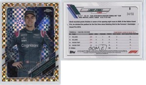 2021 Chrome Formula 1 F1 Racers Gold Checker Flag Refractor /50 Lance Stroll #8