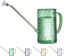 Small Watering Can for Indoor Plants - 34oz Leakproof Lightweight Pot Green 