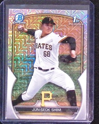 2023 Bowman Chrome #BCP-153 Jun-Seok Shim Prospects Mojo Refractor