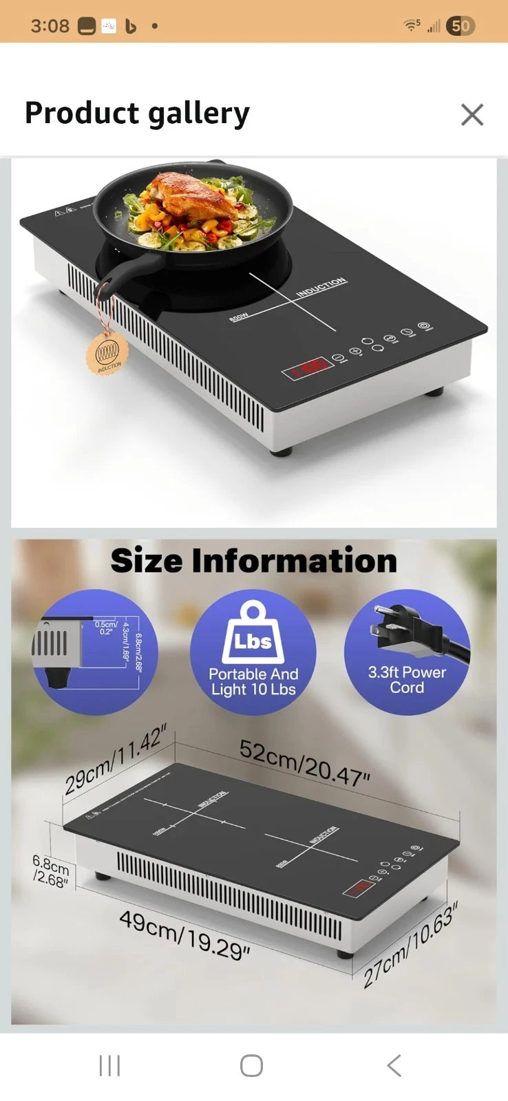 Electric Cooktop 1900w 2ring