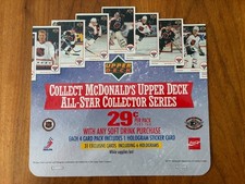 Vintage 1991 McDonald's Hockey Card Shelf Talker Display