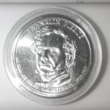 14th President Franklin Pierce 1 Dollar Coin 1853-1857 D  Side Strike A