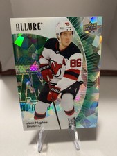 2023-24 Allure Hockey Green Rainbow Jack Hughes #97 04/99 New Jersey Devils