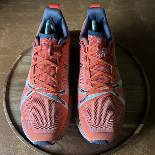On Cloudsurfer Trail Hikning Running Flame Dustrose Shoes Sneakers Men's 9.5 - Picture 11 of 24