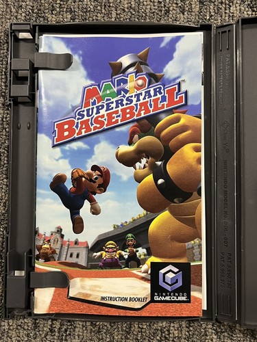 Mario Superstar Baseball Nintendo GameCube *SIN JUEGO* Estuche Auténtico + Manual - Imagen 6 de 7