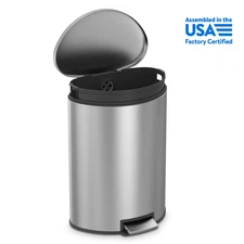 Better Homes & Gardens Kitchen Trash Can, 14.5 Gallon, Stainless Steel,Silve