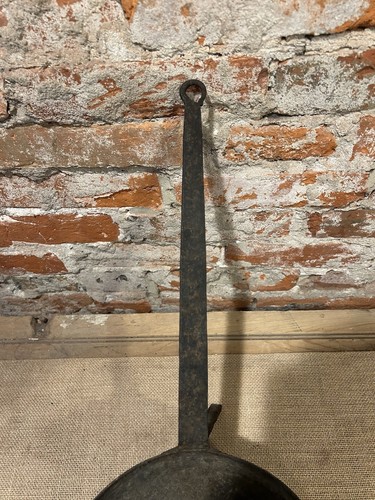 Antique Primitive wrought iron fireplace / hearth Spider Skillet 18th C 19th C - Picture 9 of 17