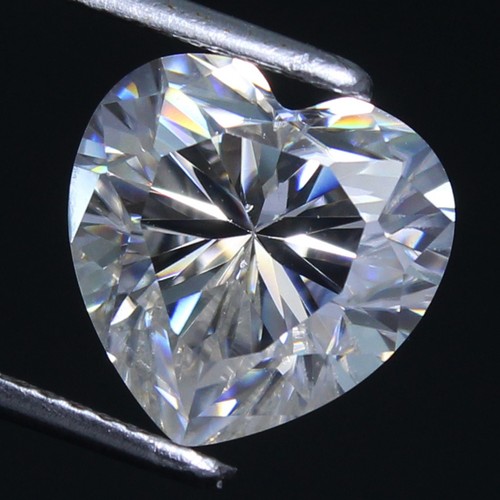 Natural 1 Ct Certified D Color VVS1 Excellent Cut 6.50 MM Heart White Diamond - Picture 4 of 6