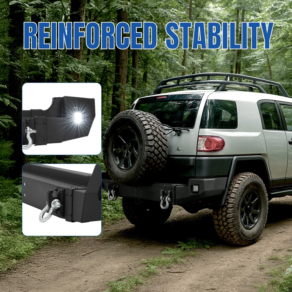 Rear Bumper Assembly W/ LED Lights & D-rings For Toyota FJ Cruiser 2007-2014 Foto 4 de 4