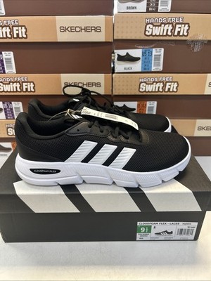 Adidas Cloudfoam Flex Laces Men s Size 9.5 White/Black 0227