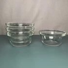 Anchor Hocking 6oz Glass Custard Cups Set of 4 | Vintage Clear Ramekins USA