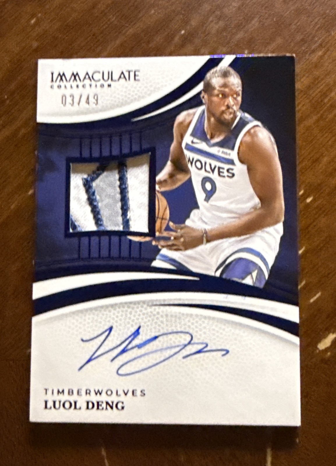 2024-25 Panini Immaculate Collection - Patch Autographs Luol Deng Auto