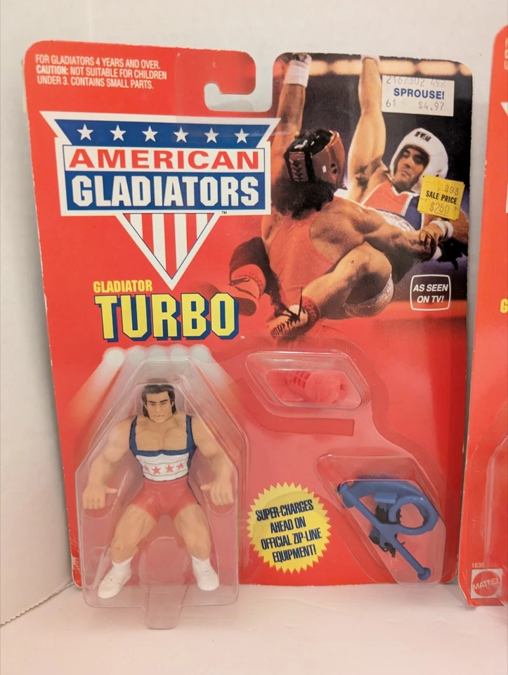 Lote de figuras vintage de gladiadores americanos Nitro Zap Turbo Mattel Foto 2 de 4