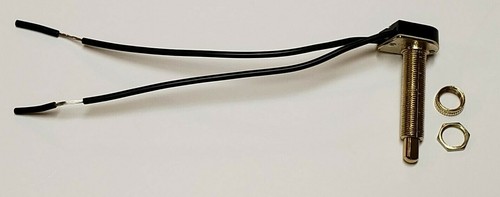 DRUCKKNOPF EIN-AUS MESSINGBESCHICHTETER ÜBERDACHSCHALTER EINPOLIG 1/8" SCHAFT NEU 791G - Bild 7 von 8
