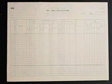 Vintage International Business Machine Corp IBM System 360 Input Coding Form Pad