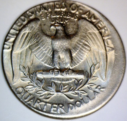 1974 ERROR OFF CENTER Washington Quarter BU ++ Coin NICE O/C LOT #12 NR - Picture 2 of 4