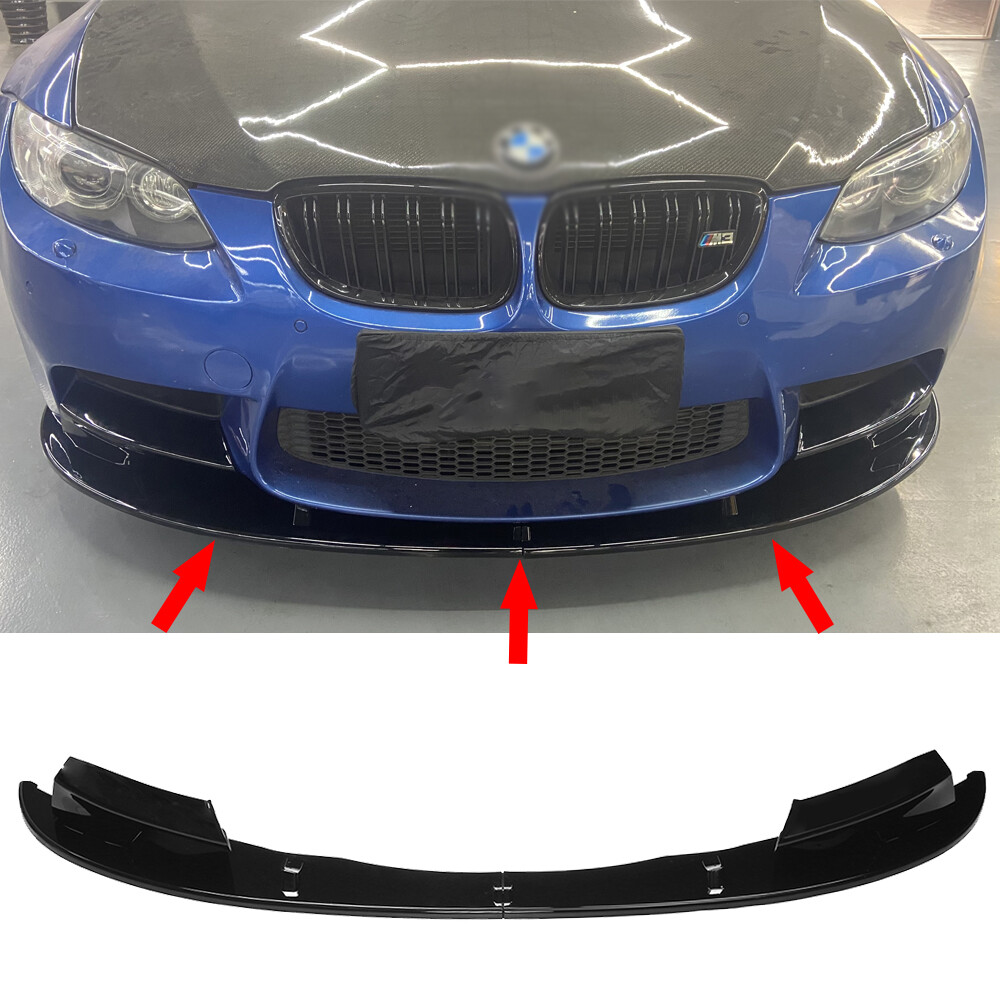 Calandre Avant Double Pont Noir Brillant Pour BMW E90/E91 2005-2008 - Paire Gauche/Droite - 3