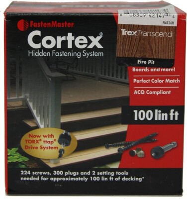 FASTENMASTER Cortex Hidden Fastening Deck System 100 Linear ft. Fire Pit Color