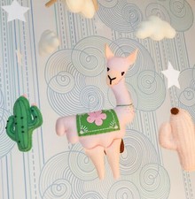 Llama and cacti mobile Nursery decor Baby mobile boy Baby mobile girl Nursery