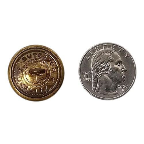 Fire Department FD Uniform Brass Coat Button Vintage Antique Superior Quality - Picture 3 of 12