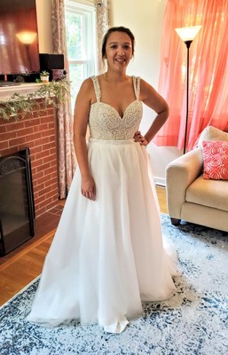 corset and skirt wedding dress