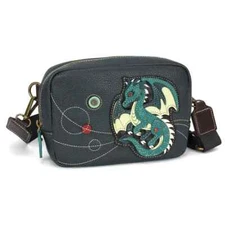 NEW CHALA NAVY BLUE DRAGON MINI PACK CROSSBODY CELL PHONE PURSE BAG RFID