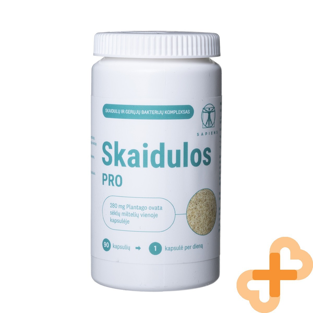 SAPIENS Dietary Fibers 90 Capsules Digestive Support Lacto Bifido Bacteria