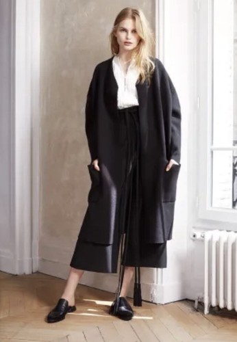Maje Black Duster Cardigan Sweater 