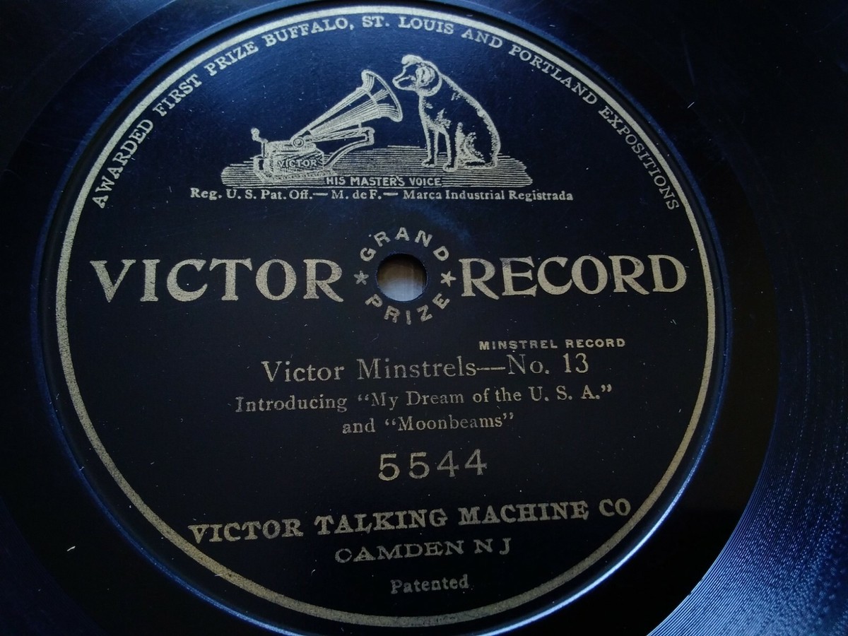 Victor Minstrels 78rpm Single 10-inch Victor Records #5544 Victor