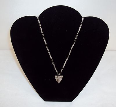 Necklace GUESS Cross In Shield Pendant Rolo Link Chain NEW