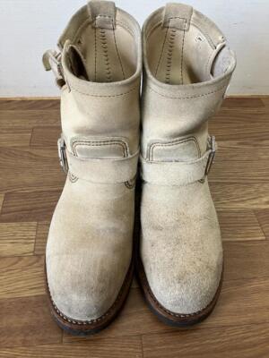 ぼ*ん様 RED WING 2965 Suede Short Engineer REDWING / 2965 Size US9 Short Engineer Boots Suede Beige Used No
