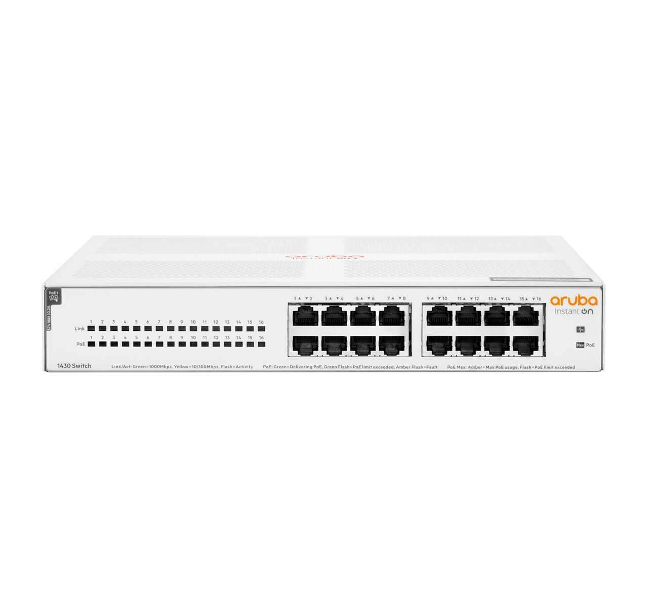 HPE Aruba Networking Aruba Instant On 1430 16G Class4 PoE 124W Non gestito L2 Gi
