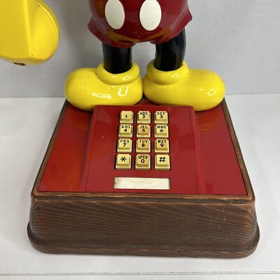 Vintage 1976 The Mickey Mouse Phone Landline Push Button Telephone