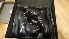 Image of AllSaints  Leather Ankle Boots in Black Size 7