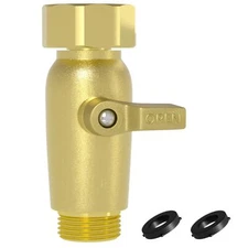 Heavy Duty Garden Hose Connector with Shut Off Valve Water Hose Flow Control ...
