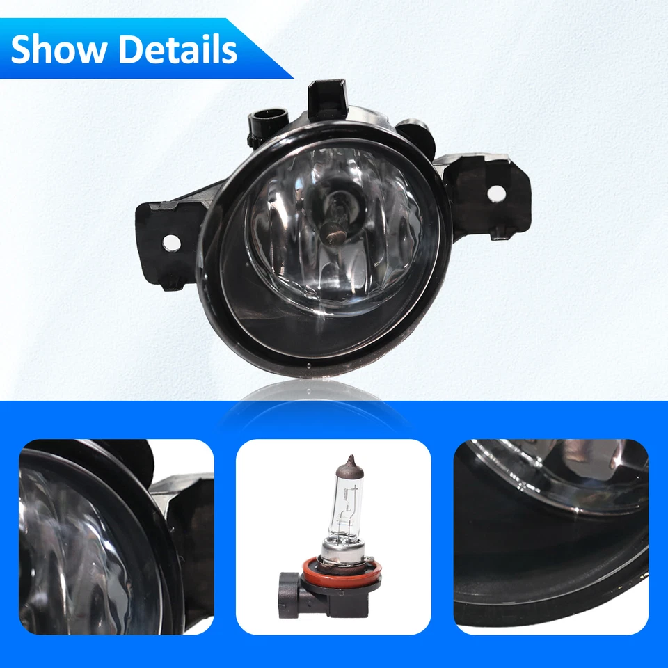 Juego de luces antiniebla transparentes con cable de soporte para Nissan Versa Note Hatchback 2014-2016 Foto 4 de 4