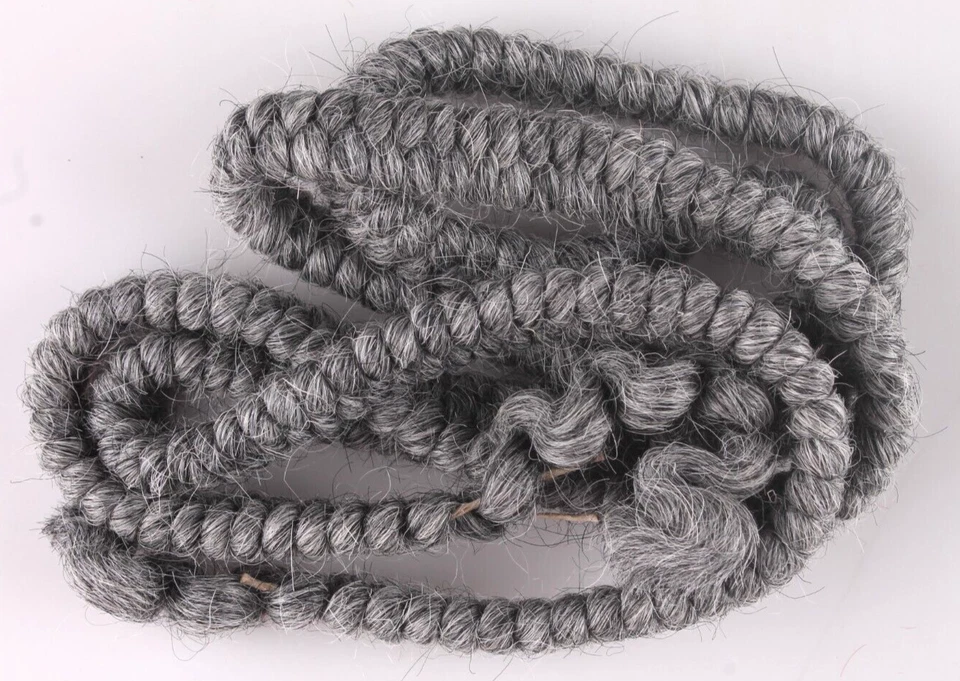 Cabello de lana crepé 36 pulgadas yarda gris medio para maquillaje de teatro, muñecas, pelucas Foto 2 de 3