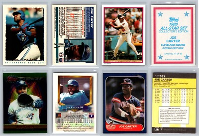 #ad Joe Carter 4 Card Lot Blue Jays Indians Padres $4.99