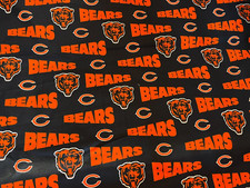 Fabric 18 In X 56/58 In NFL Chicago Bears on Blue 100 Cotton New Quilter BTHY