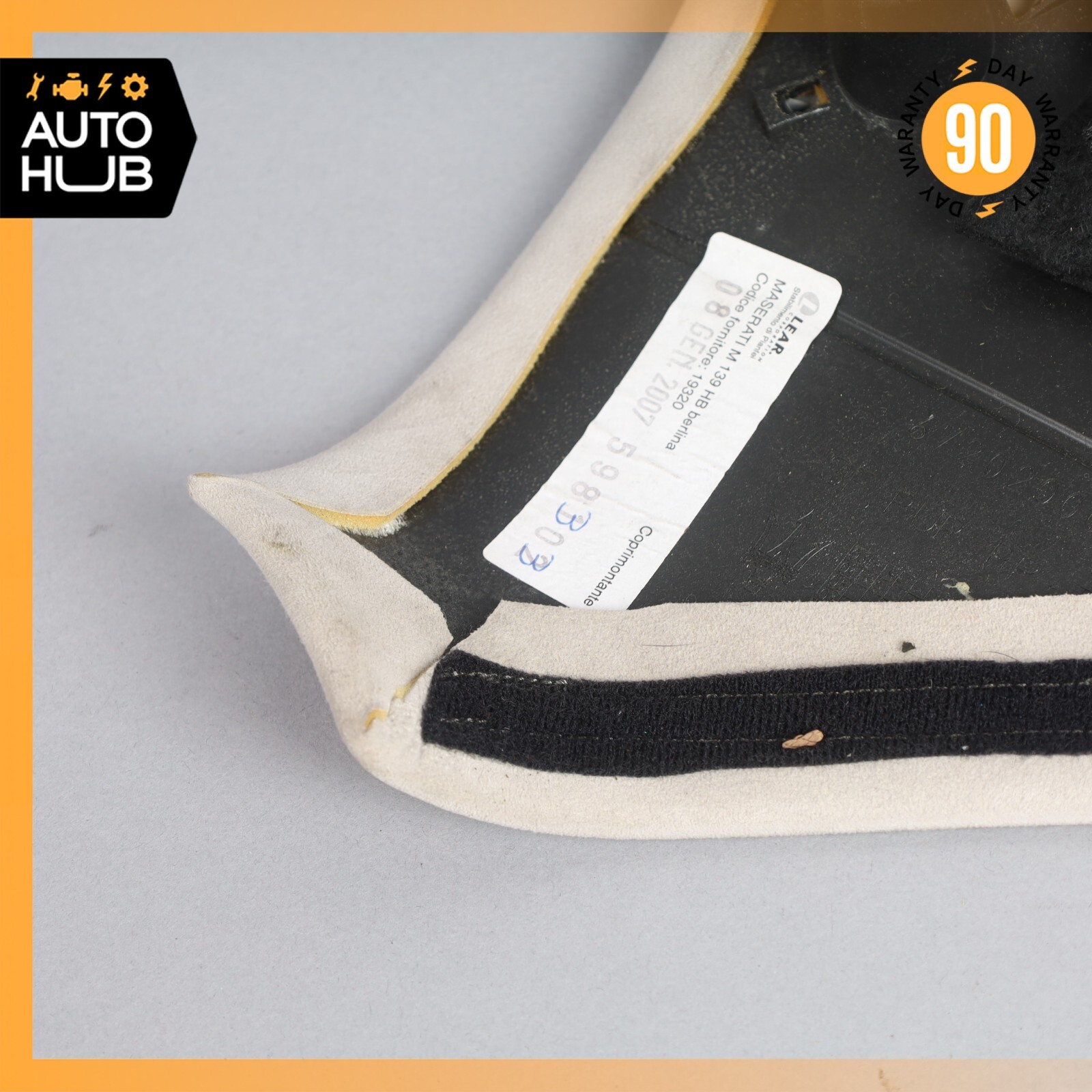 03-13 Maserati Quattroporte M139 Rear Left Quarter Upper C Pillar Suede OEM
