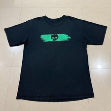 Zero Skateboards Vintage 90s Y2K Skull Logo Skate Tee Black Grunge Mens Large