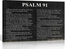 Psalm 91 Wall Art Bible Verse Poster for Bedroom Wall Decor Print Pictures